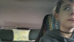 In Public With Dildo And Having An Orgasm While Driving
